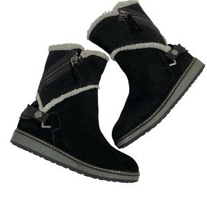 White Mountain Womens Teague High Top Snow Boot Sz 7.5 Wrap Around Zipper Black